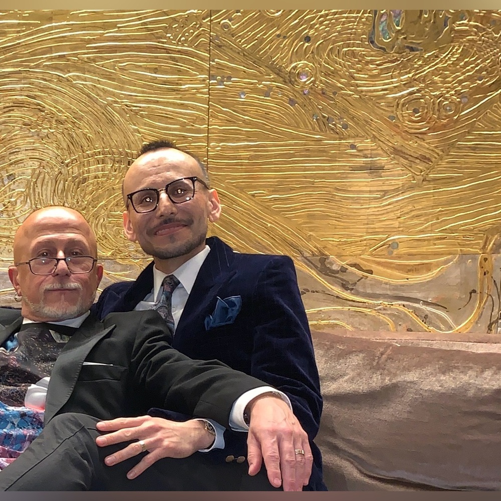 Men's Velvet Double-Breasted Navy Blazer with golden buttons. Size 34 R. - Picture 5 of 8